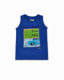 Camisola de alças em jersey azul para menino The coast Camisola de alças em jersey azul para menino The coast