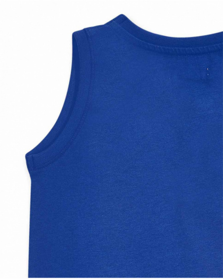 Camisola de alças em jersey azul para menino The coast Camisola de alças em jersey azul para menino The coast