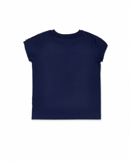 T-shirt de malha azul marinho para menino Your game