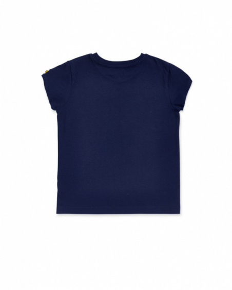 T-shirt de malha azul marinho para menino Your game T-shirt de malha azul marinho para menino Your game