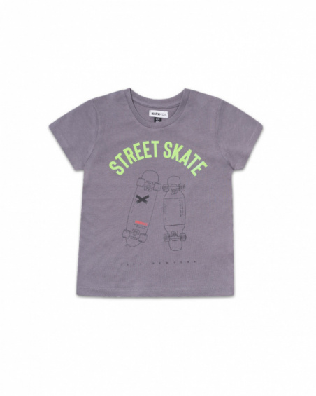 T-shirt cinzenta de tricô para menino Urban Activist T-shirt cinzenta de tricô para menino Urban Activist