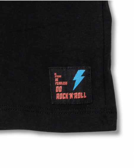 Camiseta de tricô preta Wild thing boy Camiseta de tricô preta Wild thing boy