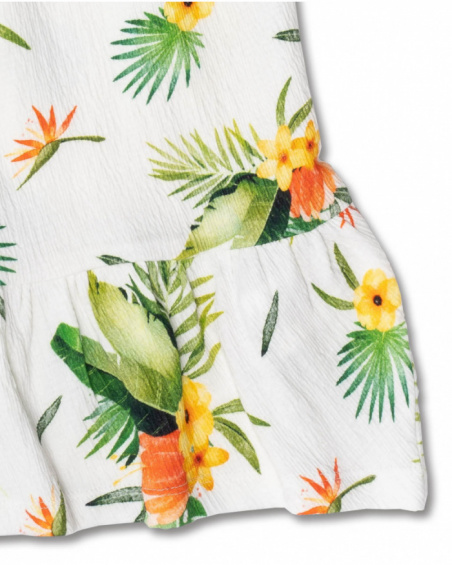 Vestido liso branco da menina Oasis