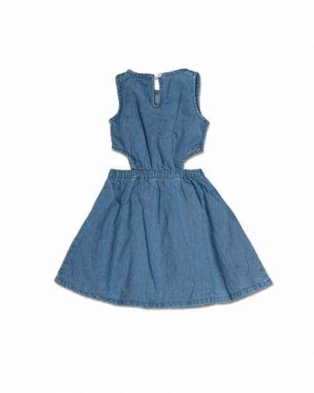 Vestido liso azul para menina Bad influencer