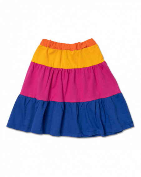 Saia comprida de malha às riscas para menina Full Bloom