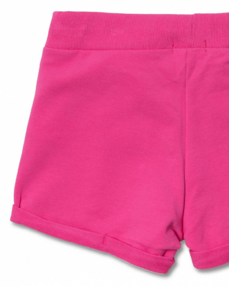 Short Dolly de tricô fúcsia para menina Basics Girl