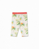 Leggings brancas de malha para menina Oasis