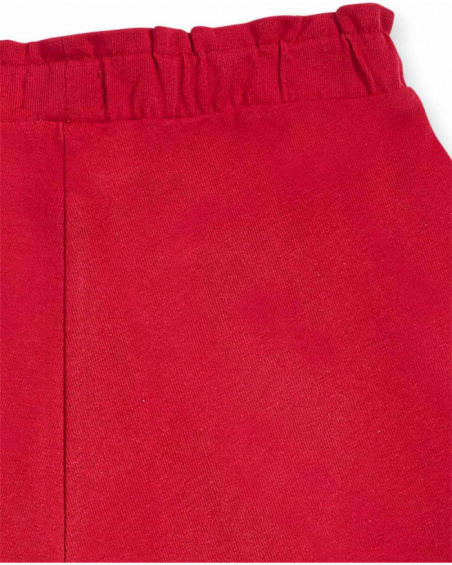 Leonor shorts de tricô vermelho Basics Girl
