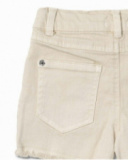 Shorts liso branco para menina Um dia em NYC