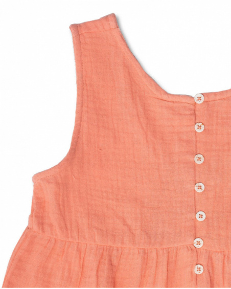 Macacão flat laranja para menina Oasis