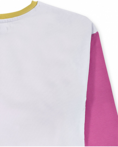 Camisola branca em malha para menina Paradiso beach