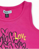 Regata de malha fúcsia para menina Rebel Girl