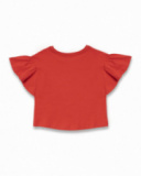 T-shirt jersey laranja para menina Oasis