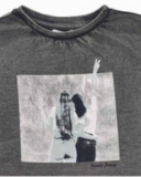 T-shirt de malha cinza para menina One day in NYC