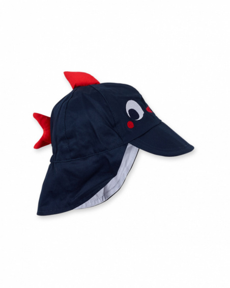 Boné liso azul do menino Blub