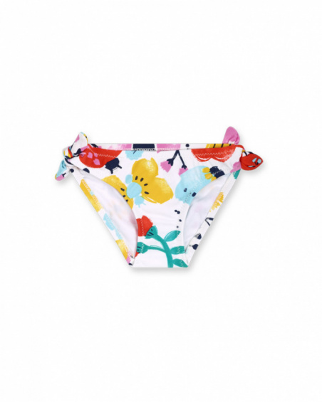 Calça culote estampada branca para menina Tiny Critters Calça culote estampada branca para menina Tiny Critters