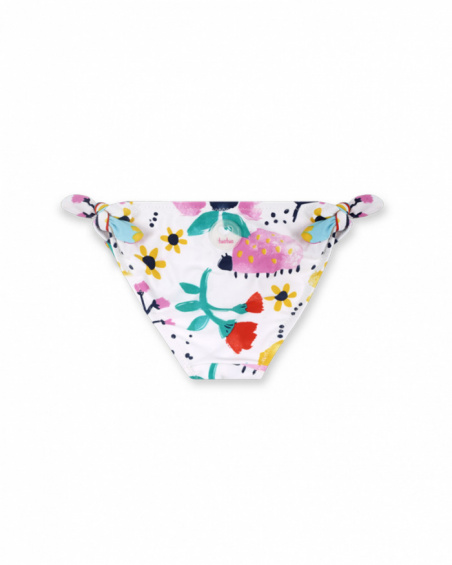 Calça culote estampada branca para menina Tiny Critters Calça culote estampada branca para menina Tiny Critters