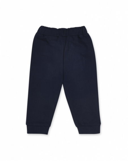 Calça de pelúcia infantil azul Tiny Critters