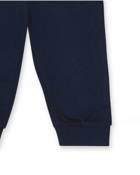 Calça de pelúcia infantil azul Tiny Critters