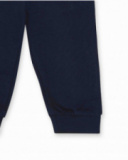 Calça de pelúcia infantil azul Tiny Critters