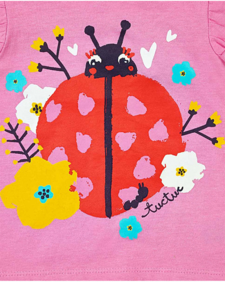 Conjunto tricô rosa e amarelo para menina Tiny Critters