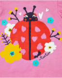 Conjunto tricô rosa e amarelo para menina Tiny Critters