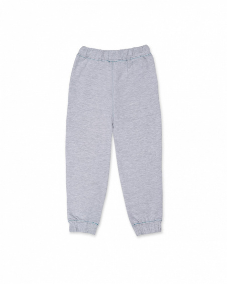 Calças compridas de pelúcia cinza para menino Juicy