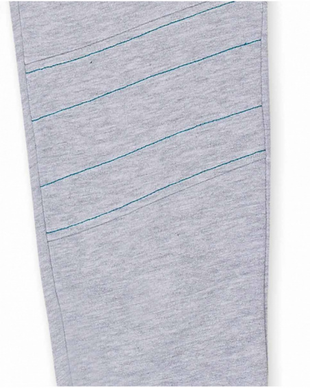 Calças compridas de pelúcia cinza para menino Juicy