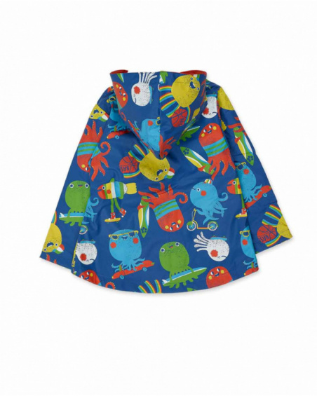 Trench coat azul para férias de menino