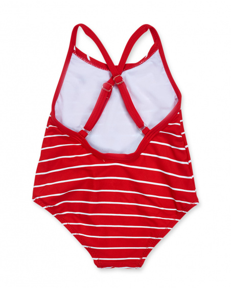 Fato de banho vermelho para menina Beach Day