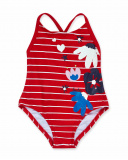 Fato de banho vermelho para menina Beach Day