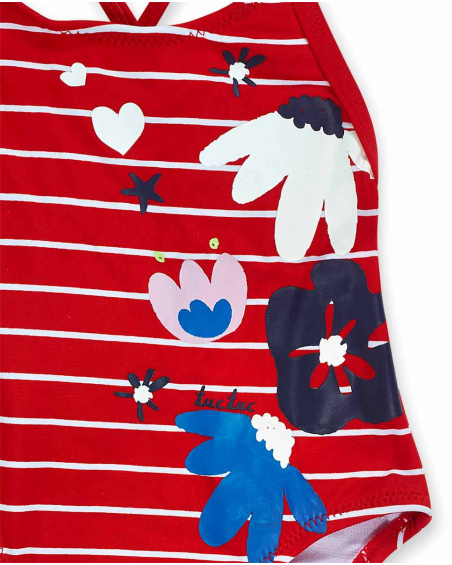Fato de banho vermelho para menina Beach Day