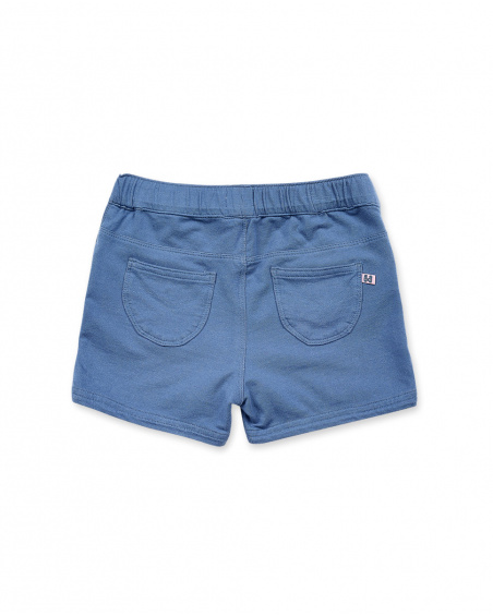 Shortinho tricot azul menina Paradiso beach