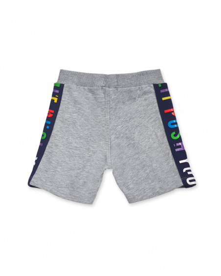 Bermudas de tricô cinza para menino Your game Bermudas de tricô cinza para menino Your game