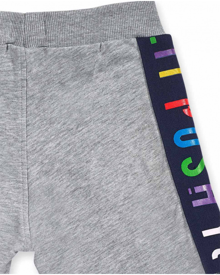 Bermudas de tricô cinza para menino Your game Bermudas de tricô cinza para menino Your game