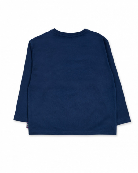 T-shirt azul de tricô para menina Park Life