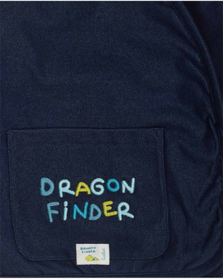 Jaqueta jeans falsa Dragon Finder para menino