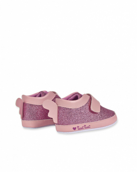 Sapatos femininos de couro sintético rosa Dragon Finder
