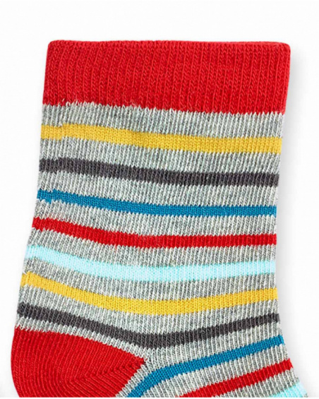 Conjunto de 3 meias coloridas para menino P'tit Zoo