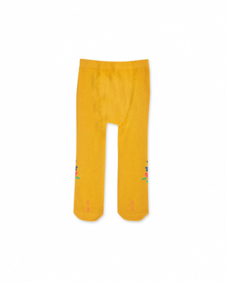 Meia-calça amarela para menina Pugs Life Meia-calça amarela para menina Pugs Life