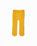 Meia-calça amarela para menina Pugs Life Meia-calça amarela para menina Pugs Life