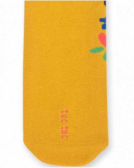 Meia-calça amarela para menina Pugs Life Meia-calça amarela para menina Pugs Life