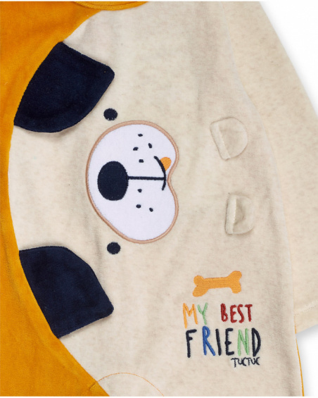 Macacão de tule amarelo para menino Pugs Life Macacão de tule amarelo para menino Pugs Life