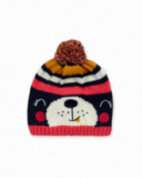 Chapéu de tricô azul Pugs Life para menina Chapéu de tricô azul Pugs Life para menina