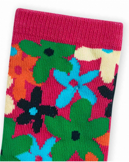 Conjunto de 2 meias estampadas para menina Trecking Time Conjunto de 2 meias estampadas para menina Trecking Time