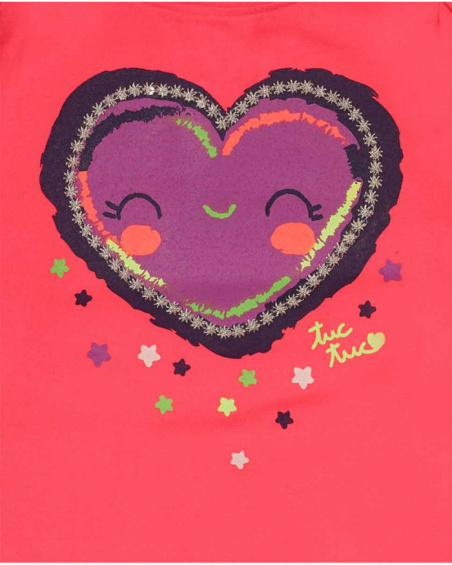 T-shirt de malha lilás para menina Robot Maker