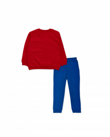 Conjunto de pelúcia vermelho azul para menino Road to Adventure