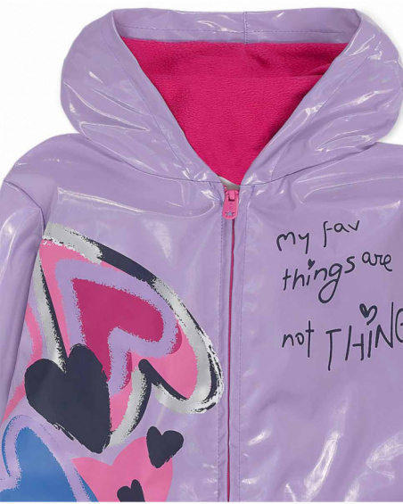 Trench coat lilás para menina Fav Things
