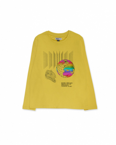 T-shirt de malha amarela para menino Alterverse
