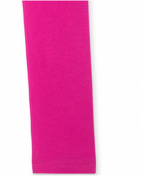 Legging de malha rosa para menina Basic
